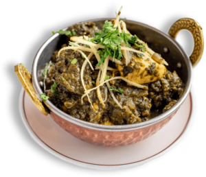 Chicken Saag Indian Food - White Chicken Meat Cooked In Spinach